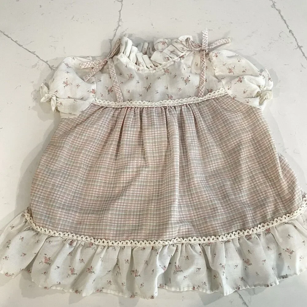 Haddad Brothers Vintage Cottagecore Toddler Dress Floral Sz 18 Months